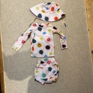 Kids Swim Set with Smiley Faces